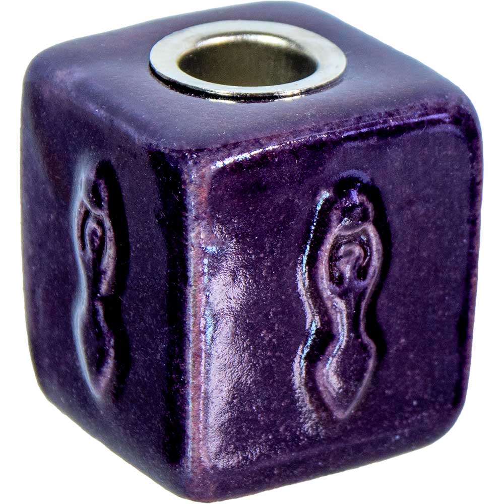 purple goddess cube ceramic chime candle holder