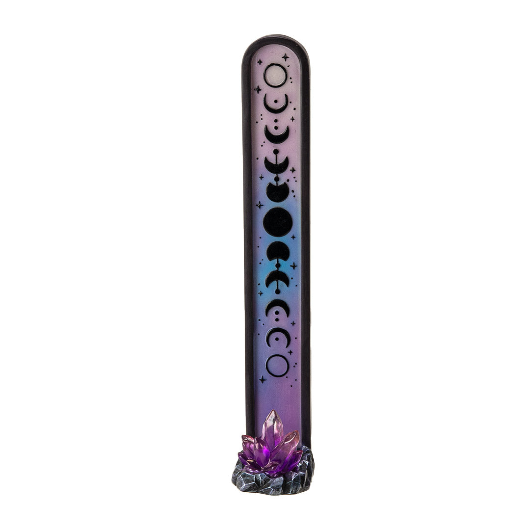 crystal moon phase incense burner