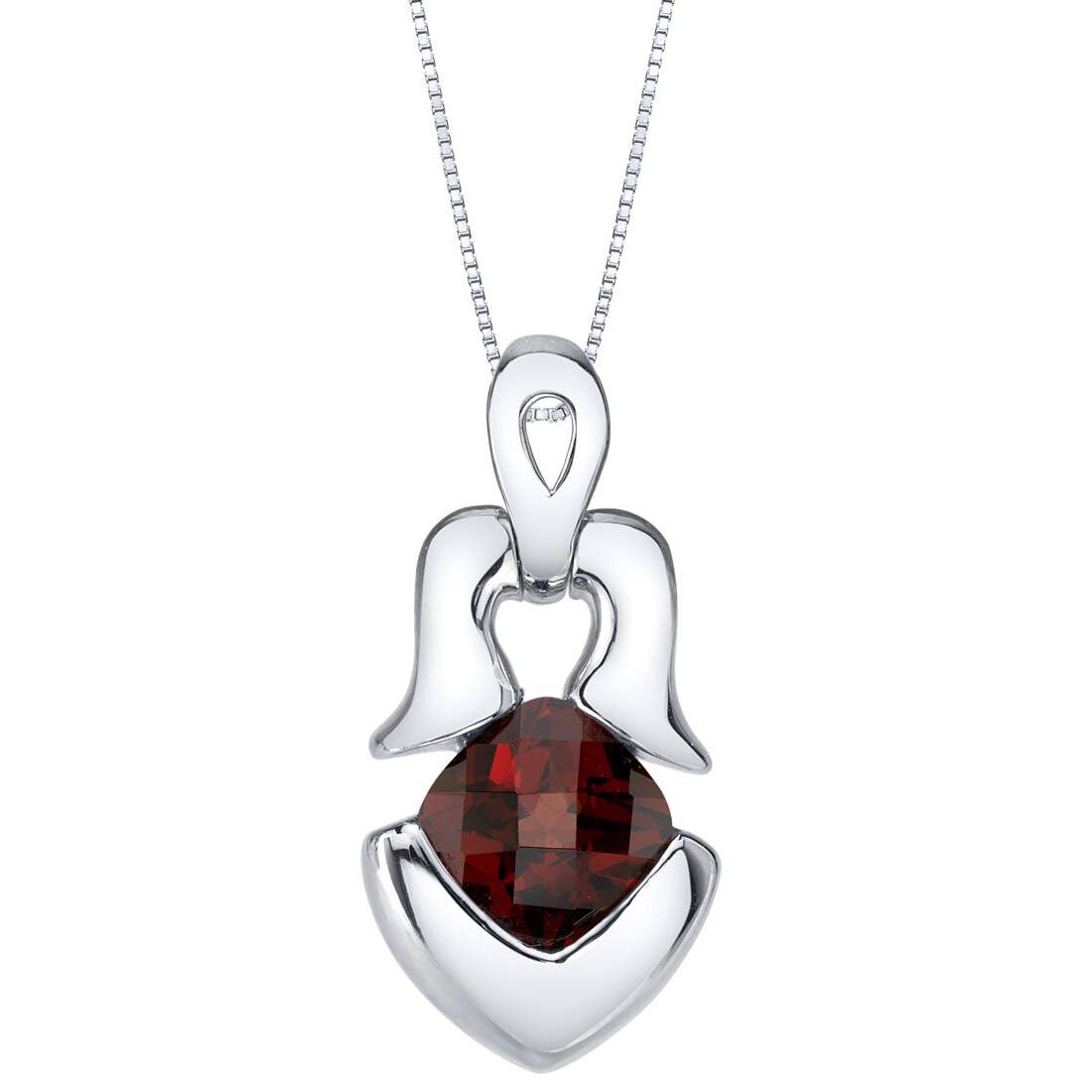 Pendant - Garnet Sterling Silver
