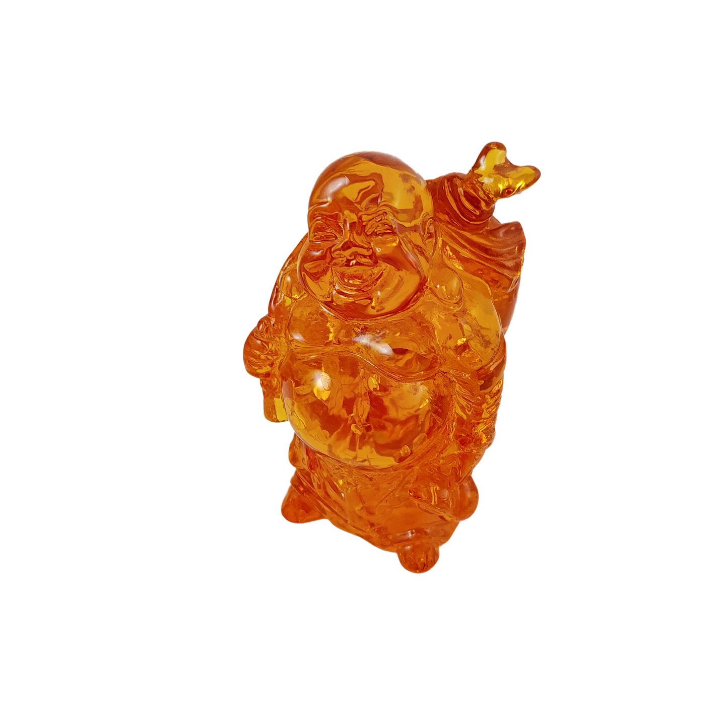 amber resin buddha figurine