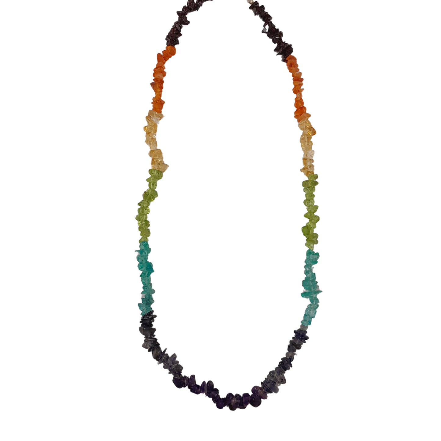 7 chakra chip necklace with clasp