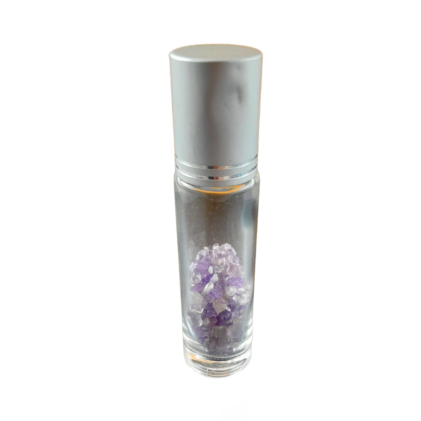 amethyst gemstone chip roller bottle
