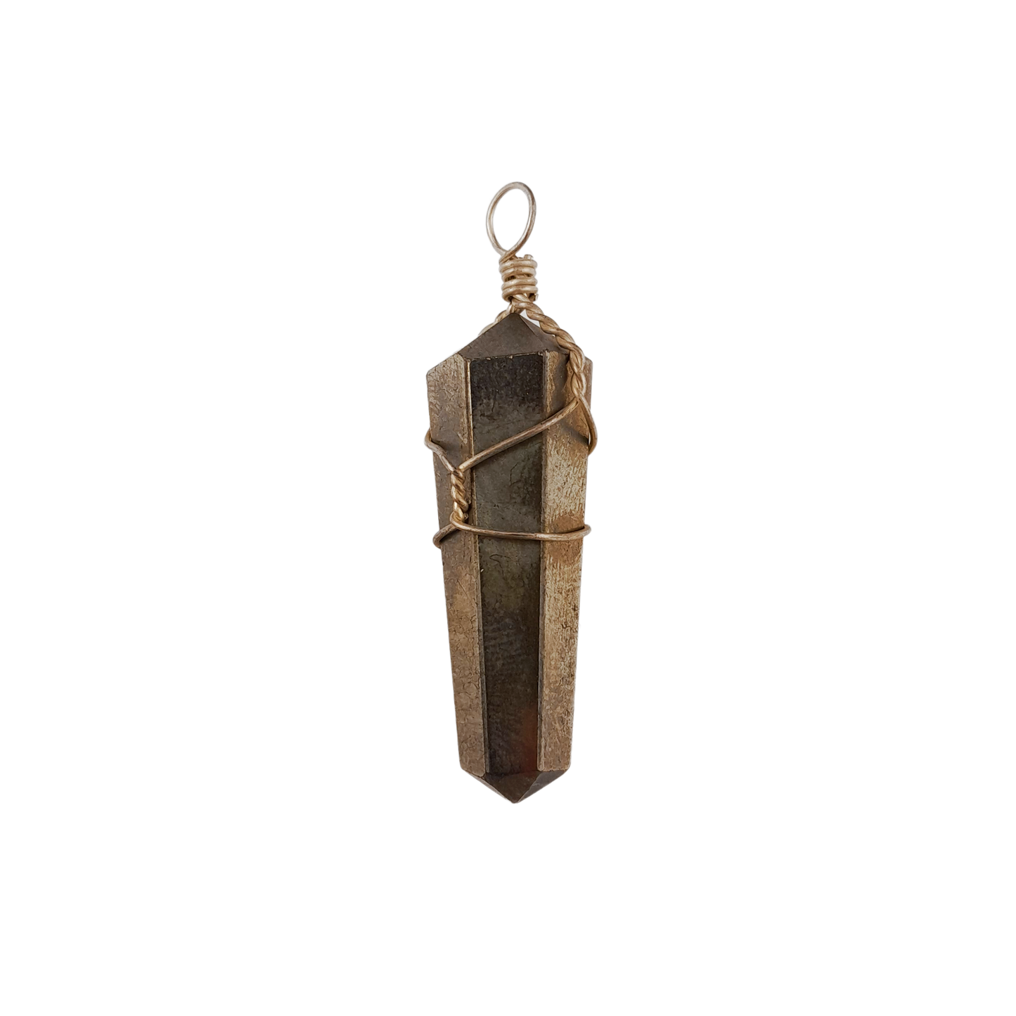 pyrite wire wrapped pendant