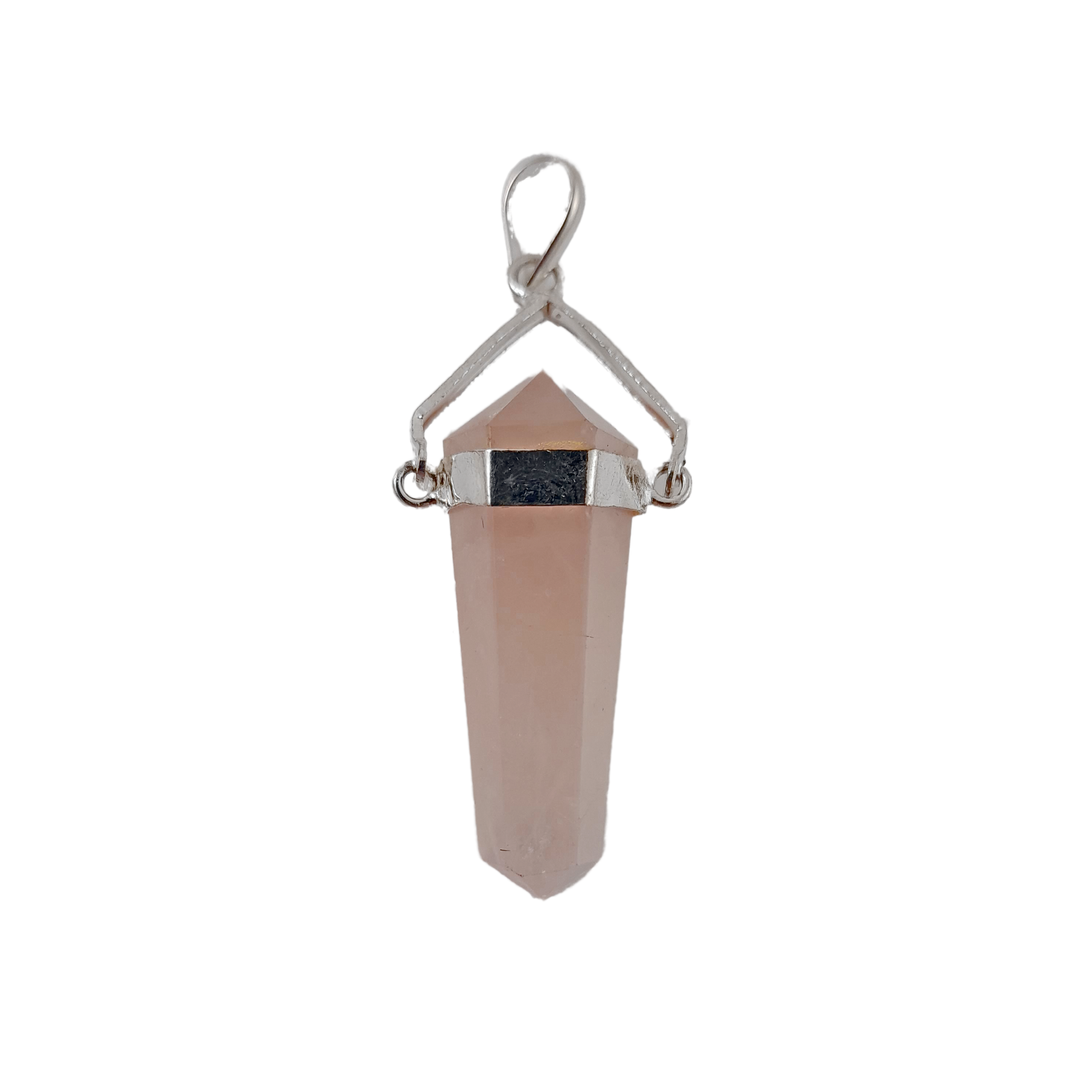 rose quartz swivel pendant