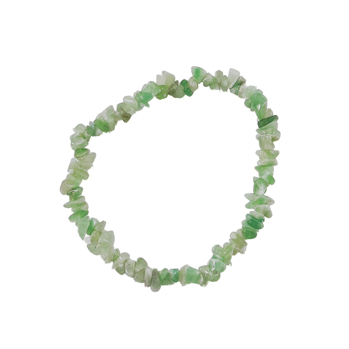green aventurine chip bracelet