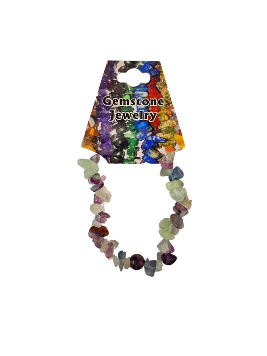 fluorite chip bracelet