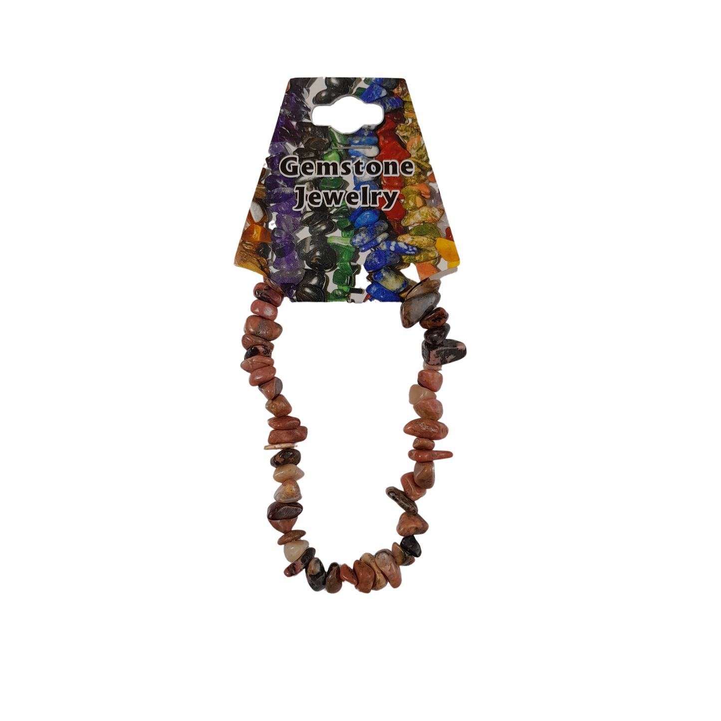 rhodonite chip bracelet