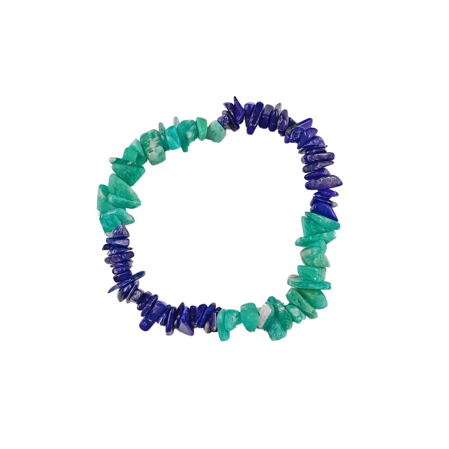 lapis and amazonite chip bracelet