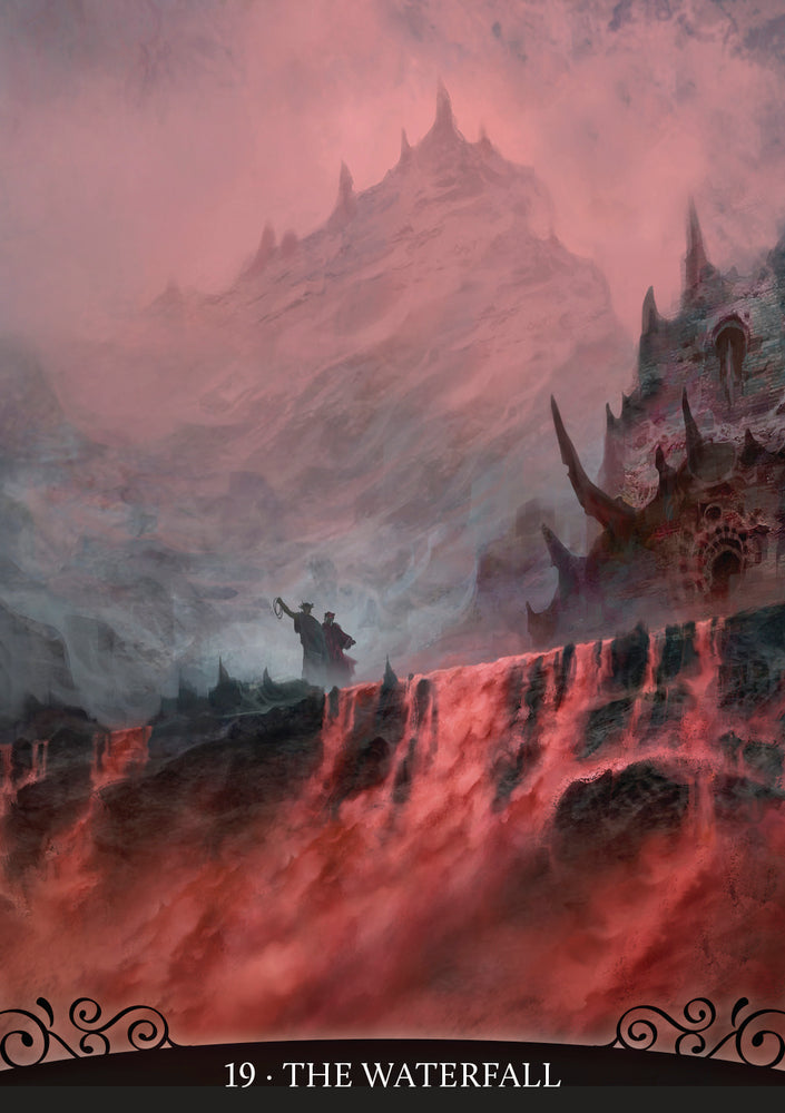 19; the waterfall card