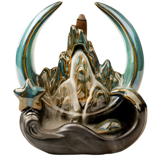 Mountain Scene Backflow Cone Burner