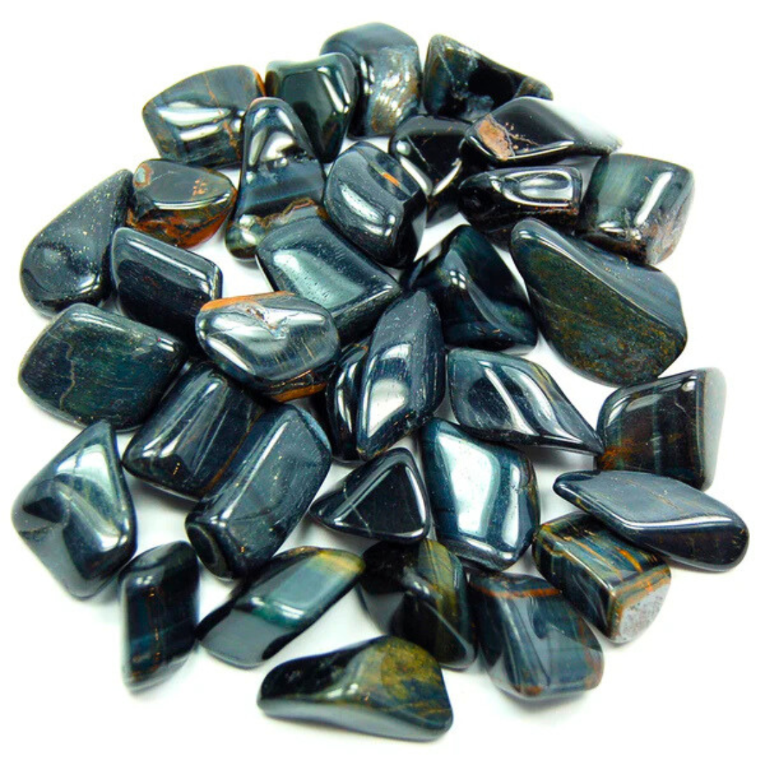 tumbled blue tiger eye