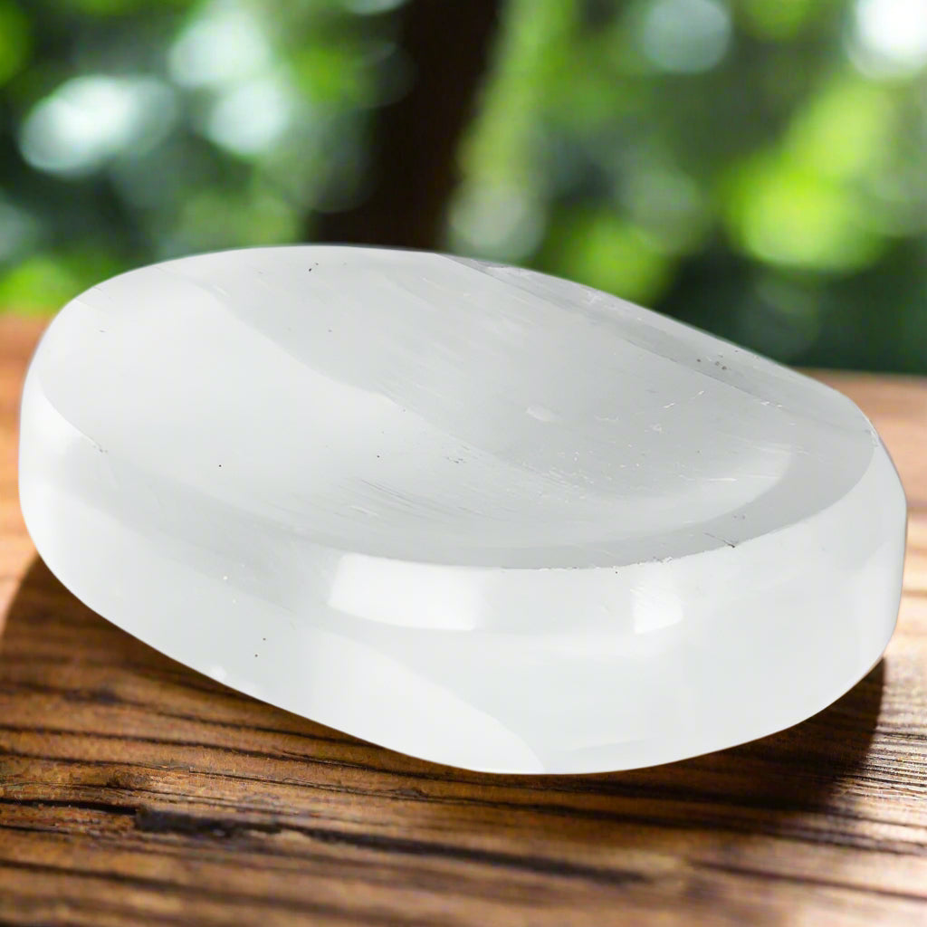 selenite worry stone