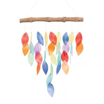 Multi-Color Leaf Shell Chime