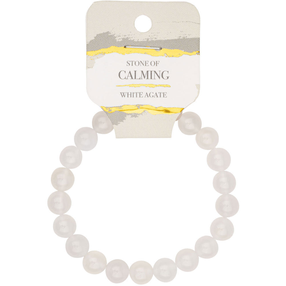 white agate bracelet 8mm