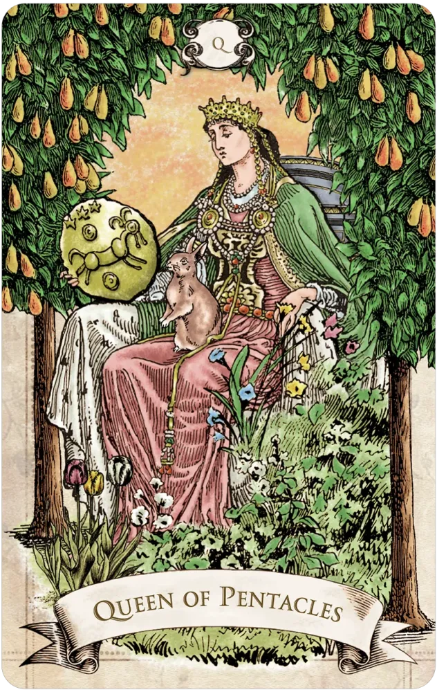 queen of pentacles card
