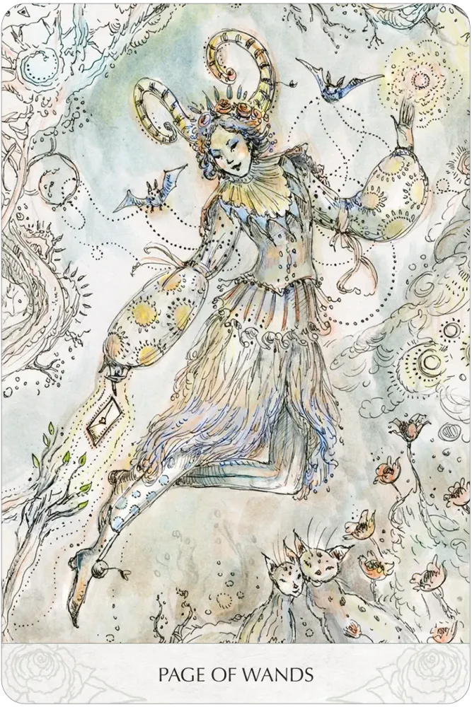 page of wands card