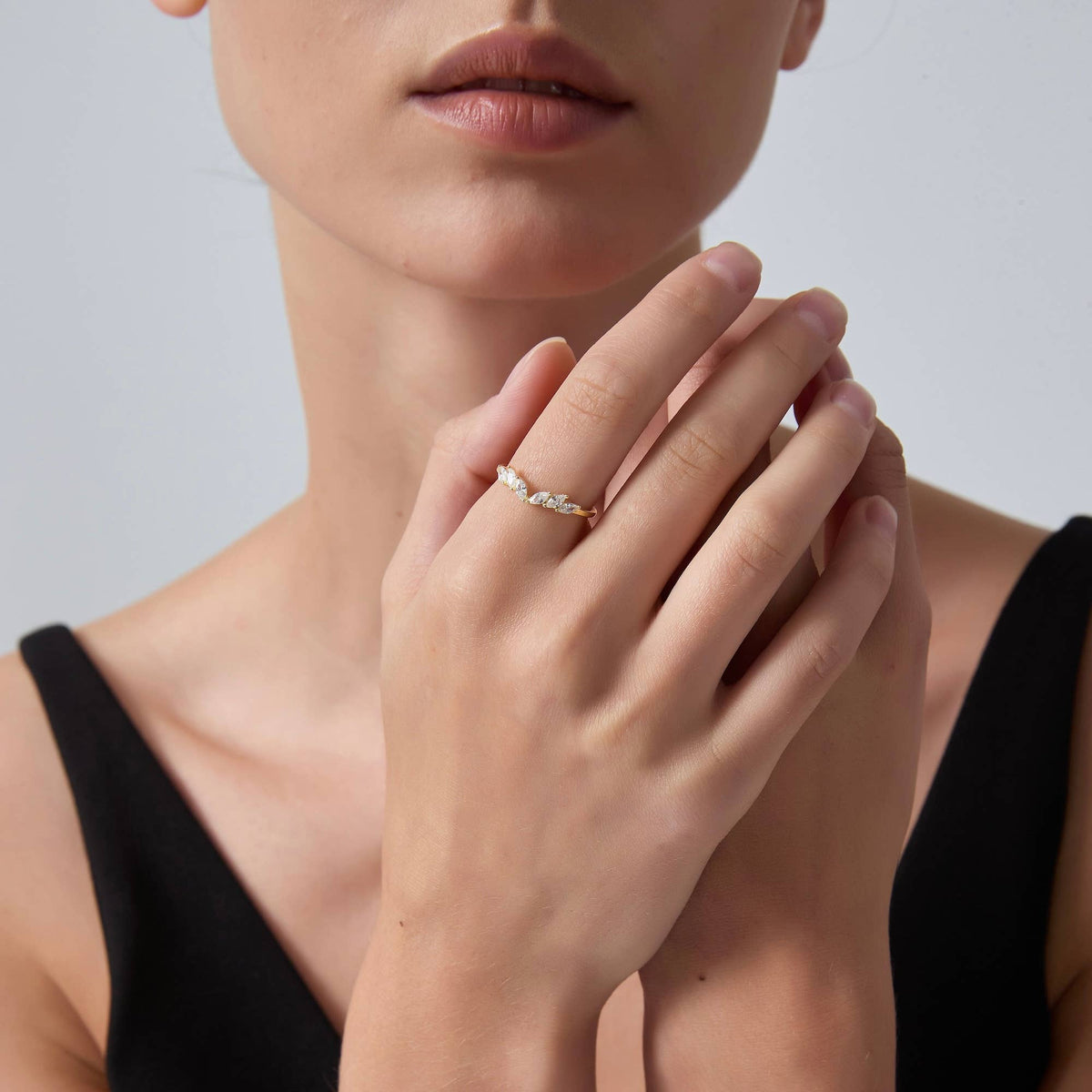 Ring - Cubic Zirconia Band Sterling Silver