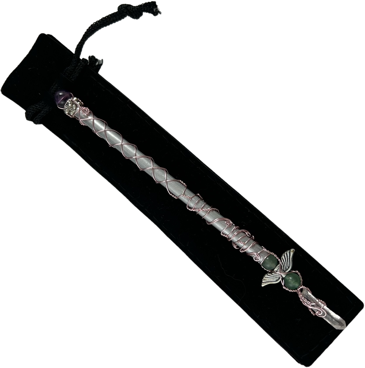 Amethyst & Aventurine mini wand