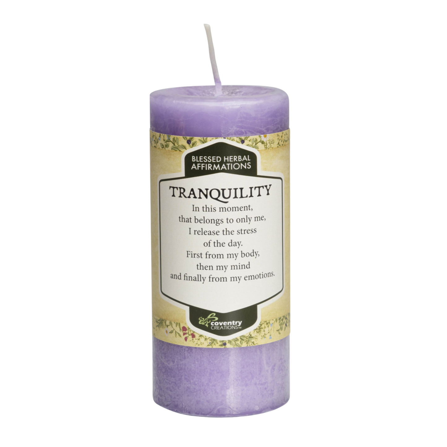 Blessed Herbal Affirmation Candle: Tranquility