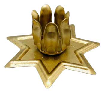 Gold Star Taper Candle Holder