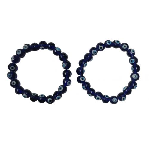 Blue Glass Evil Eye Bracelet