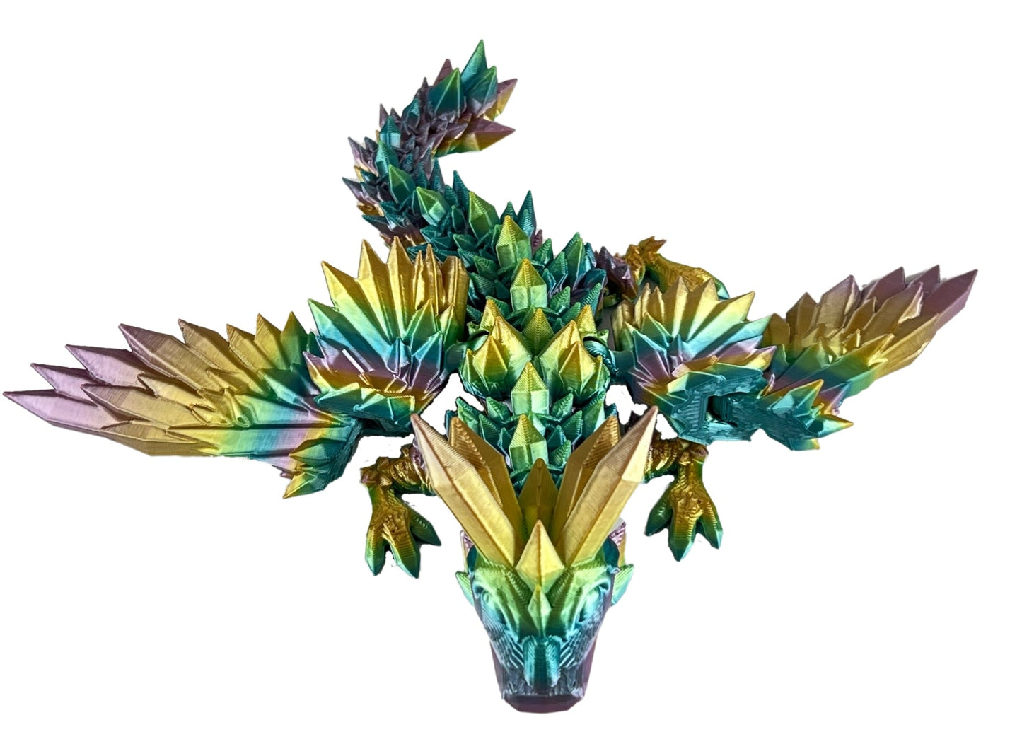 multi rainbow 3d dragon 5.5"x3"