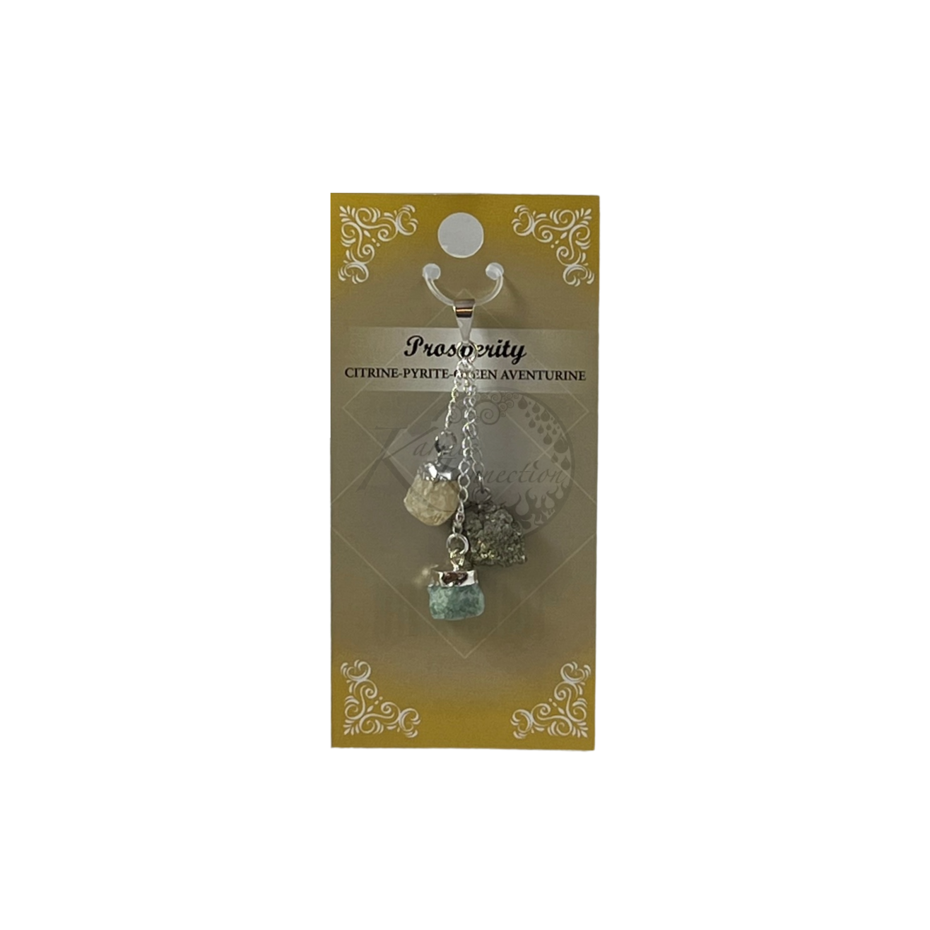 prosperity pendant, citrine, pyrite, aventurine