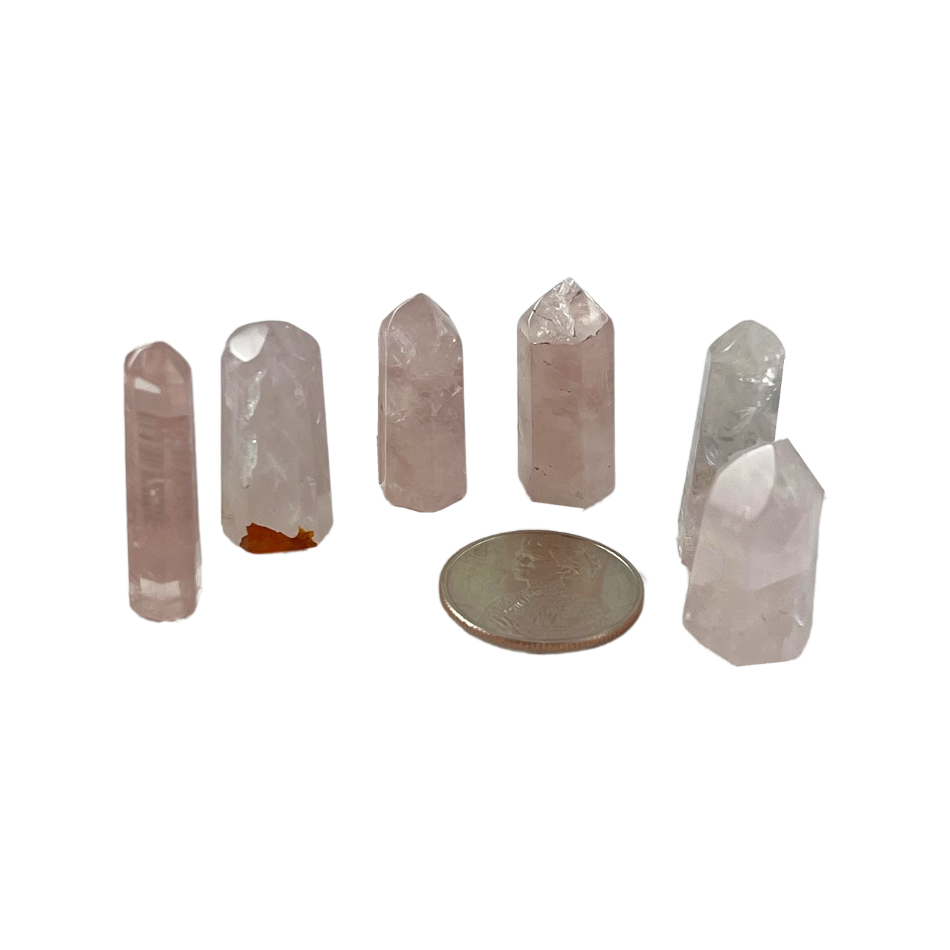 rose quartz mini points .75-1.25"