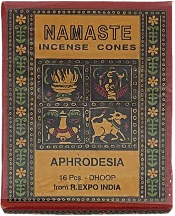 Namaste - Aphrodesia Dhoop Incense Cones (box of 16)