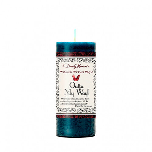 outta my way candle 2x4" pillar 40 hour burn time