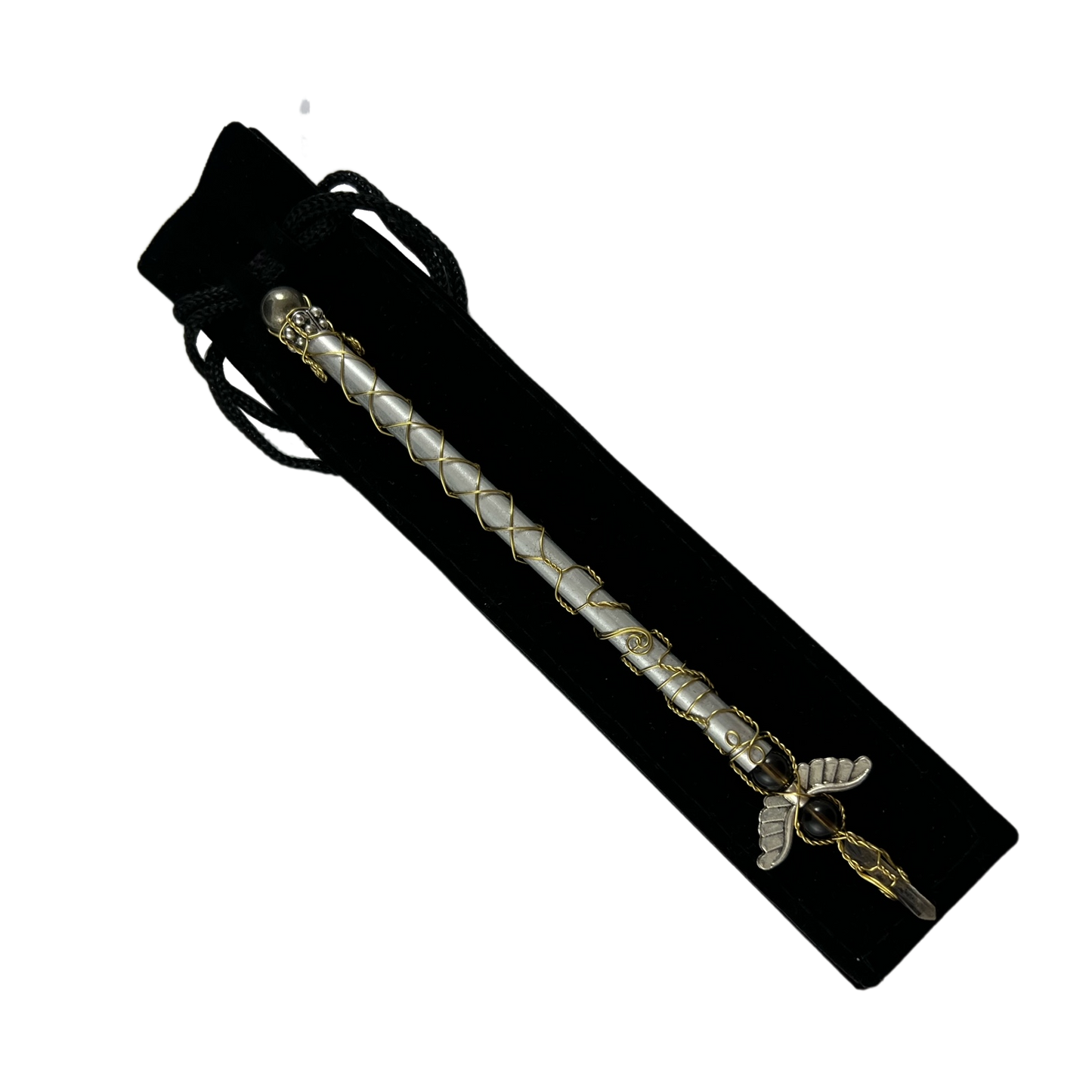 Pyrite & Smoky Quartz Mini Fairy Wand