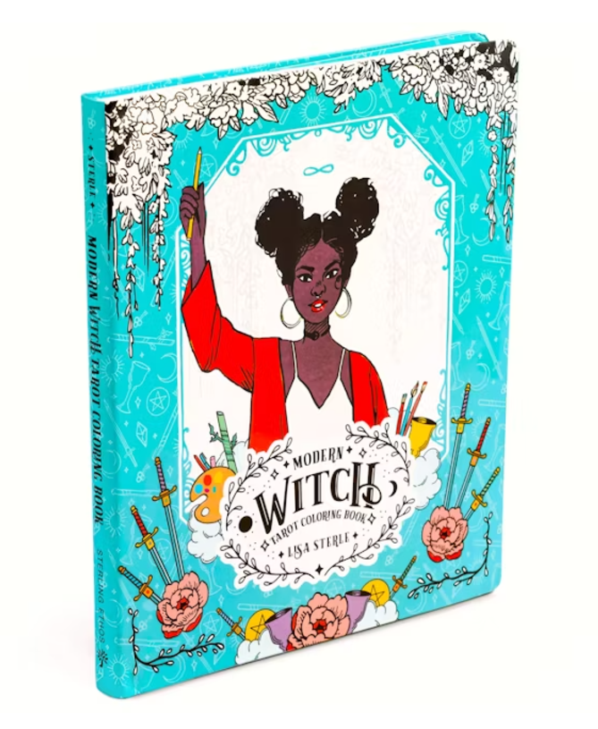 modern witch tarot coloring book