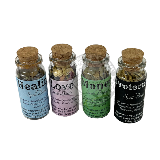 spell bottle in 10ml sealed cork bottle