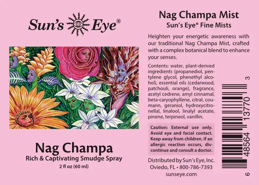 Sun's Eye: Nag Champa Spray Mist 2oz