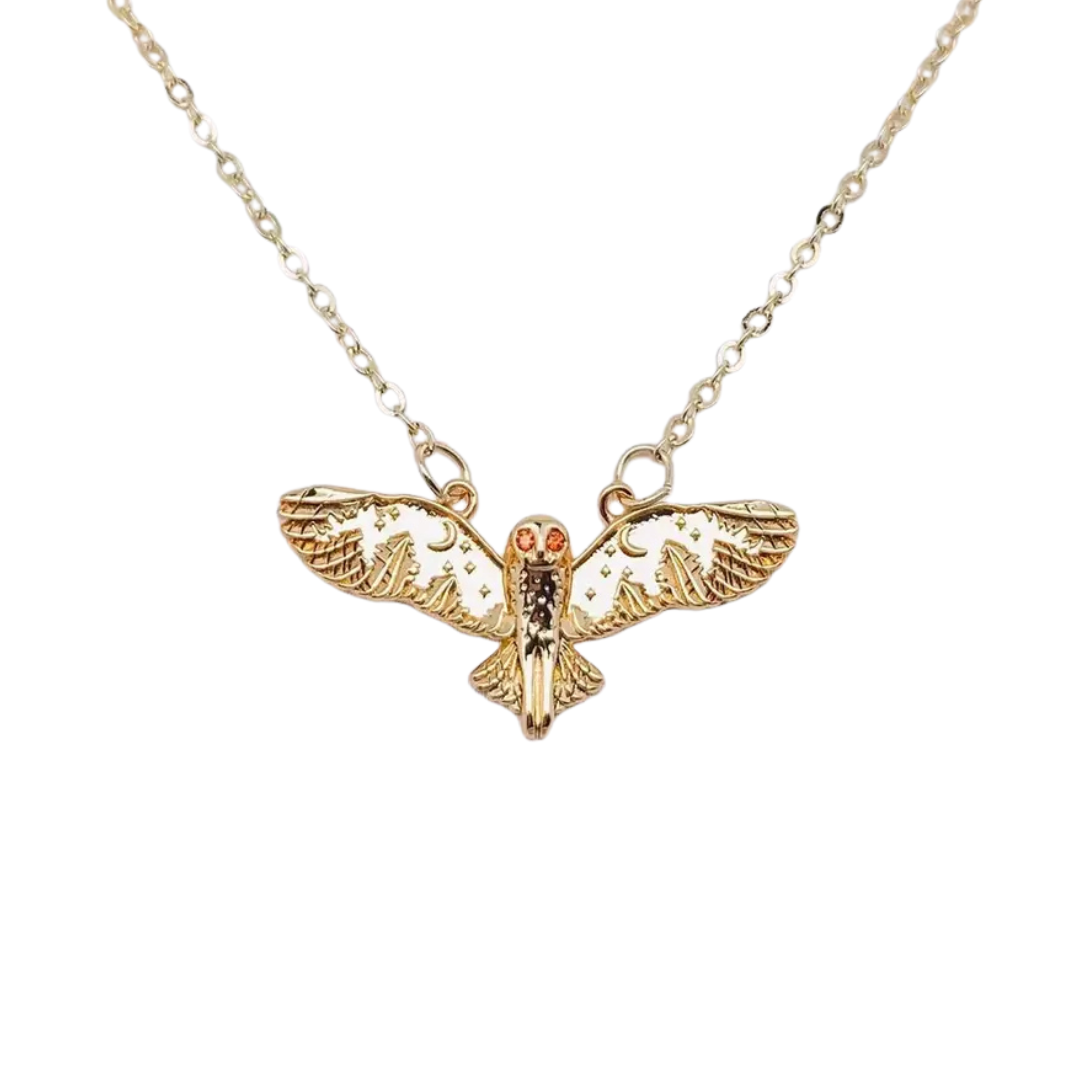 gold plated owl necklace
