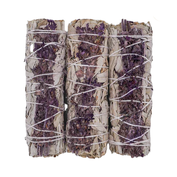 4" Bundle white sage and lavender