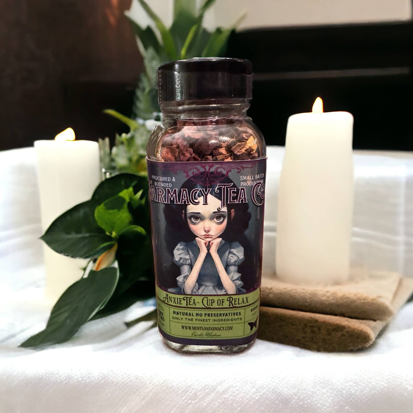 Anxie Tea - Cup of relax tea in jar