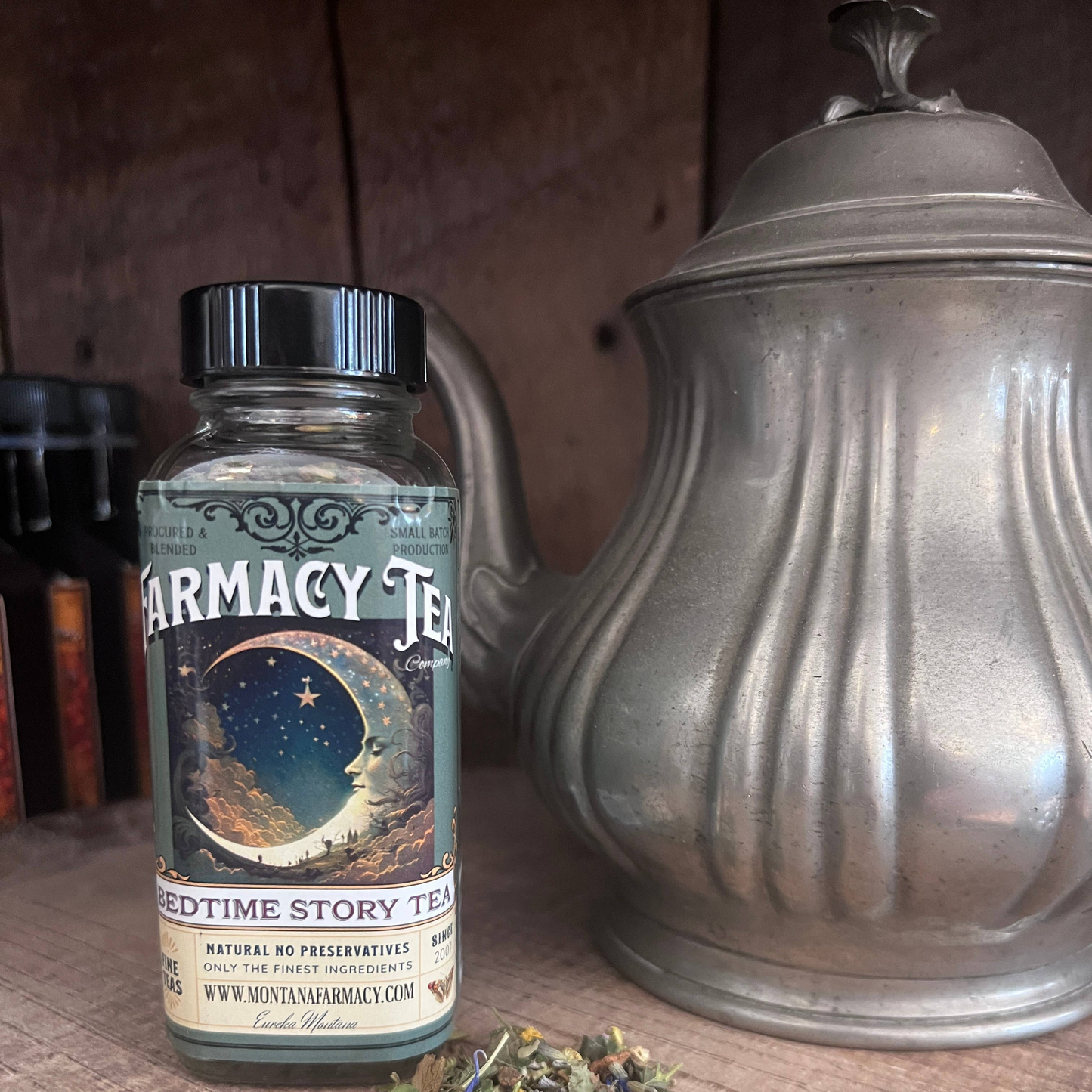 bedtime story tea in a jar