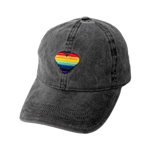 Baseball Cap - Rainbow Heart