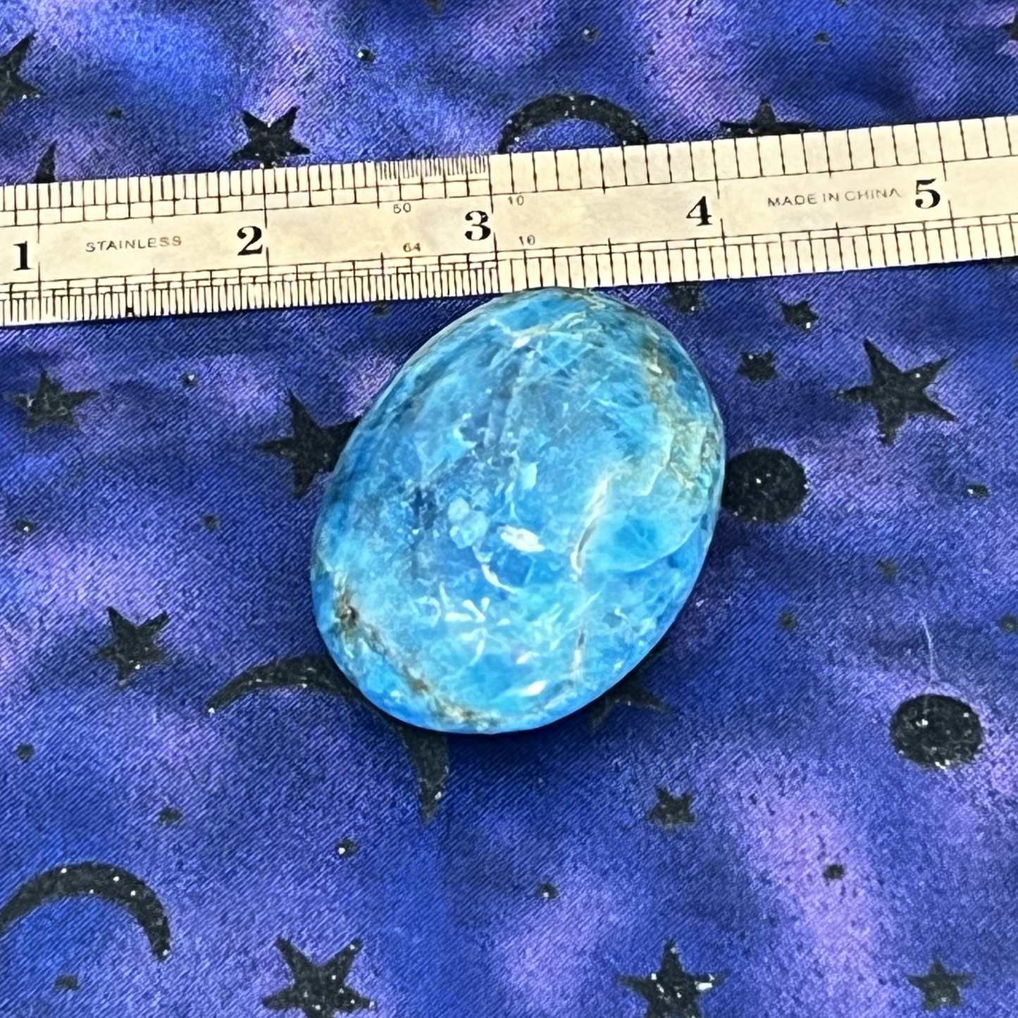 Blue Apatite Palm Stone