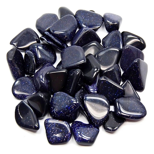 tumbled blue goldstone
