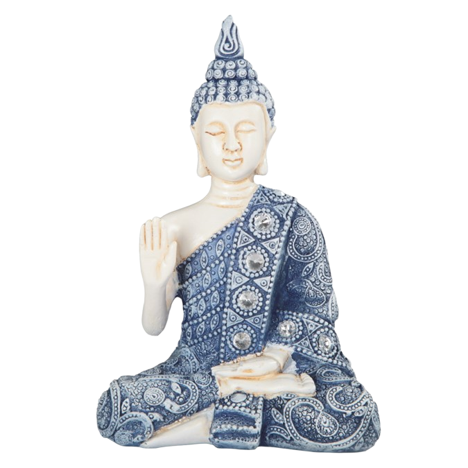 Blue & White Buddha 5.5" High