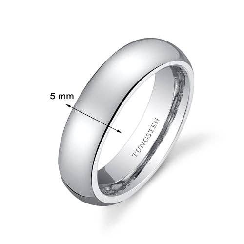 Ring - Tungsten 5mm Dome-Style Band