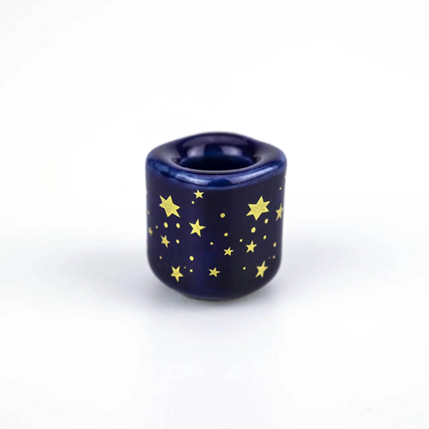 Chime Candle Holder - Blue with Gold Stars
