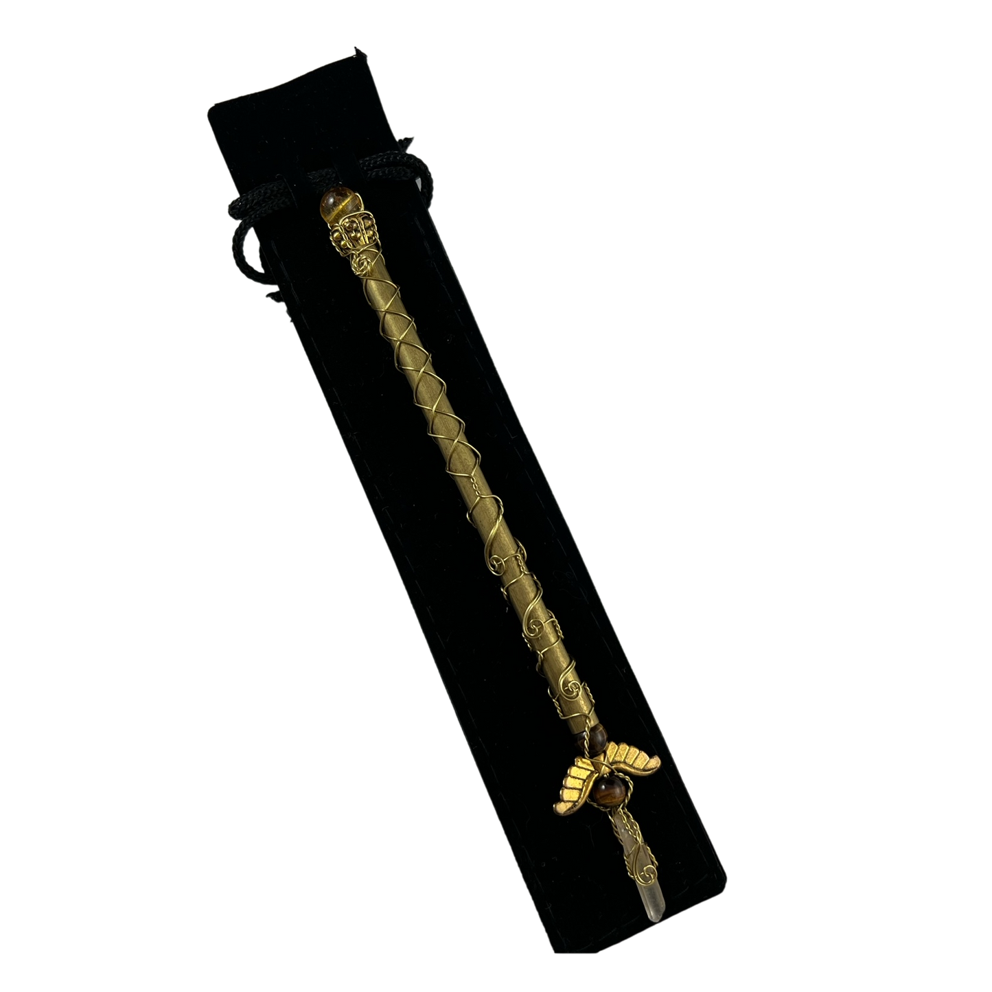 citrine tiger eye mini fairy wand