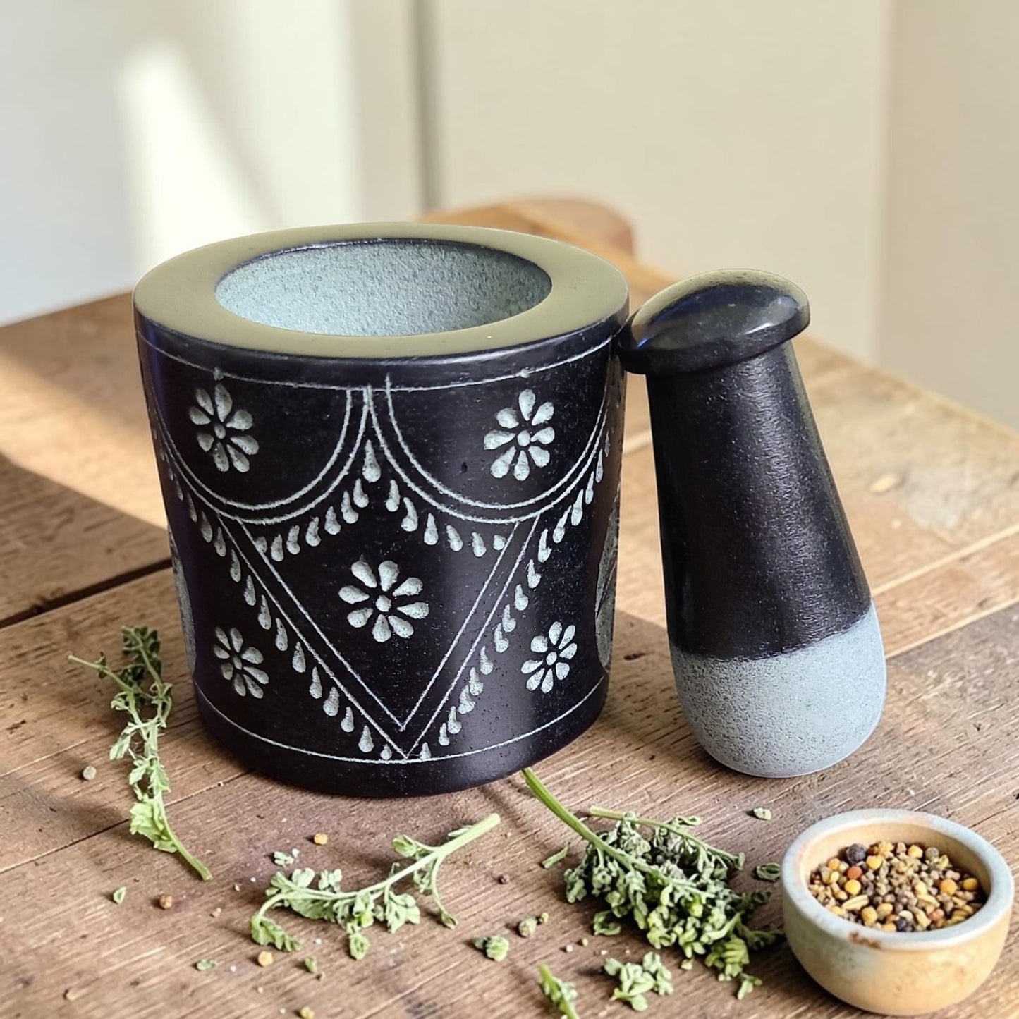 Mortar & Pestle - Floral