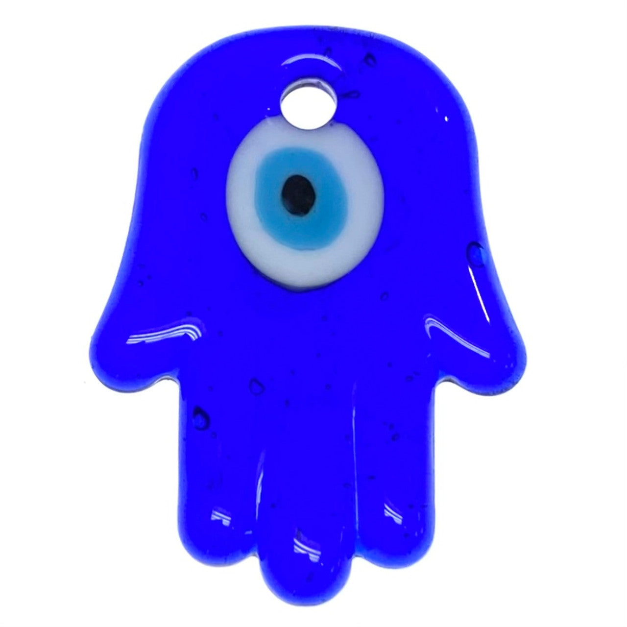 Hand of Fatima Evil Eye Glass Bead 2"