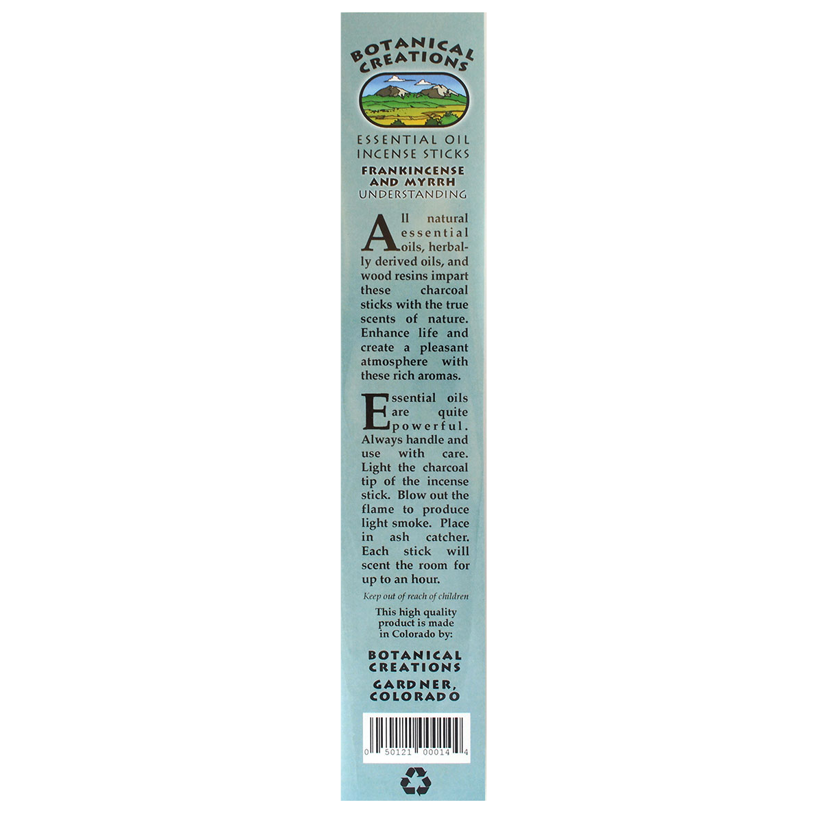 Front of Frankincense and Myrrh package