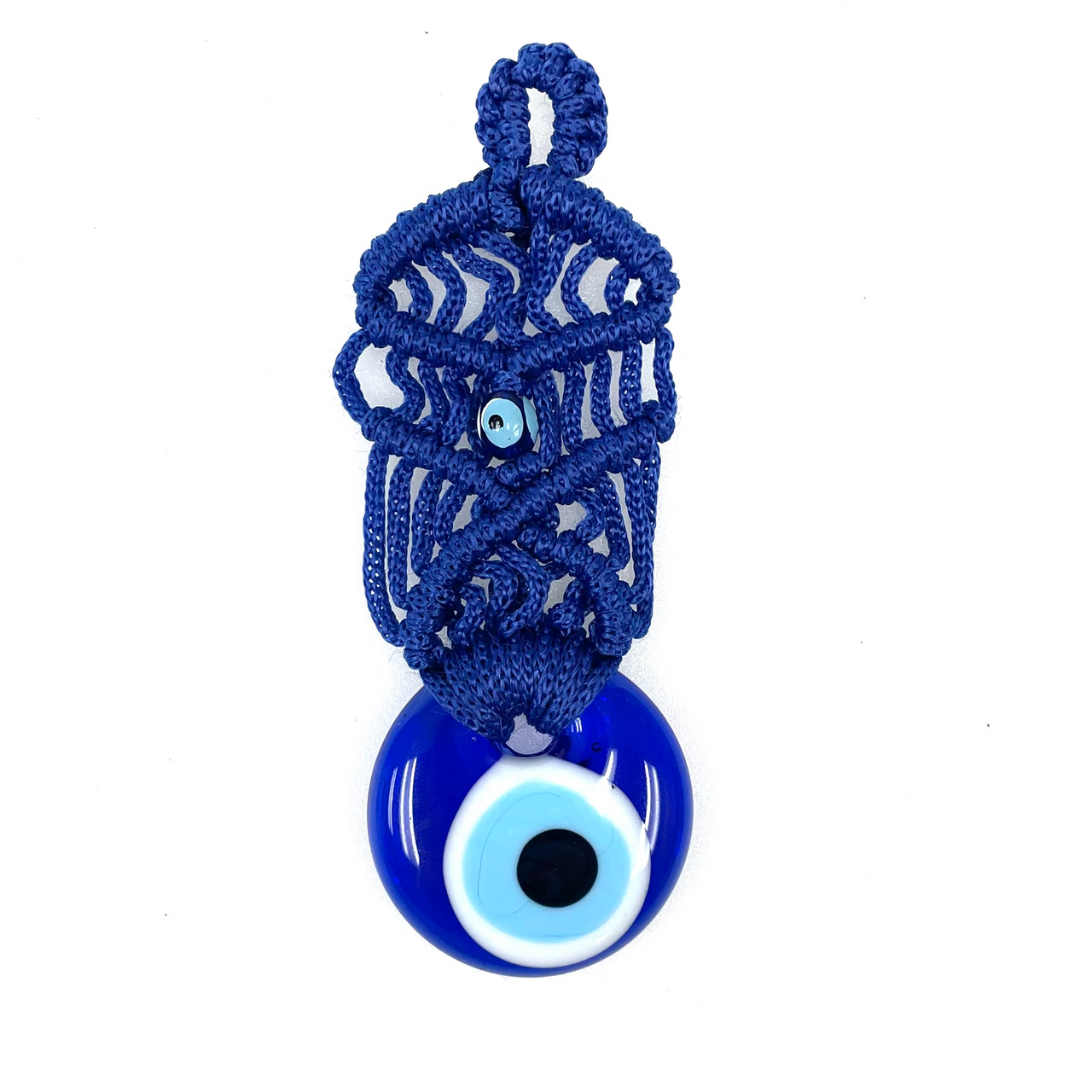 small handmade evil eye macrame