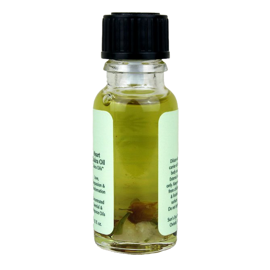 Small glass bottle with a black cap and green label on a white background